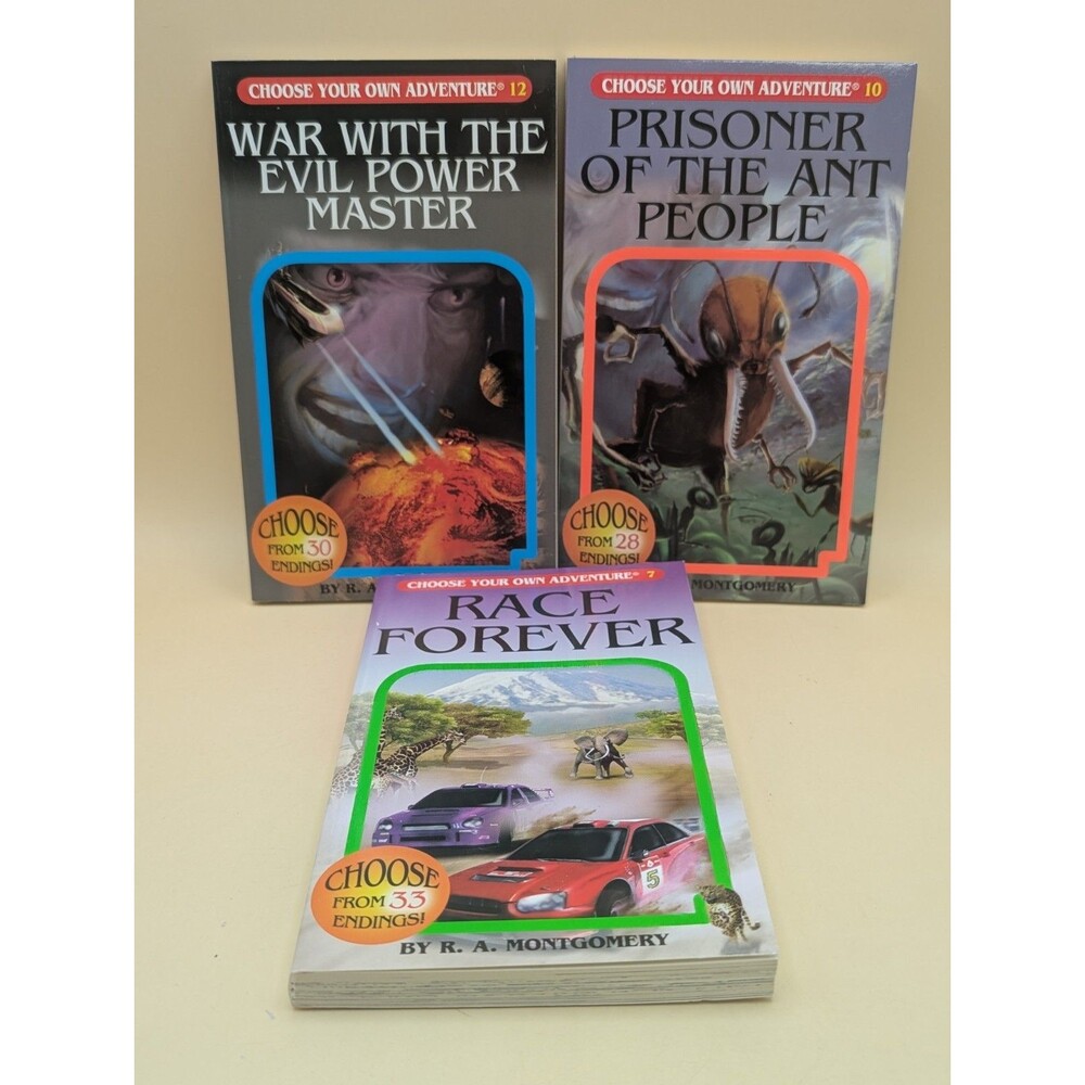 Choose Your Own Adventure Lot of 3: War With The Evil, Race Forever, Prisoners